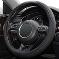 14inch Steering Wheel Cover,Prius,Civic,S,(14-14.25inch)-Black Microfiber Leather Breathable, Anti Slip Car Accessories