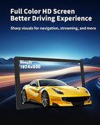 9 Inch Wireless CarPlay Screen for Car, CarPlay & Android Auto Touch Screen Car with Backup Camera, Bluetooth, Navigation, Mirror Link Voice Control