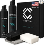 Car Leather Cleaner and Conditioner, Leather Care Kit for Car Interior | Car leather seat cleaner & leather conditioner for car seats with Aloe Vera, steering wheel & upholstery, restores softness