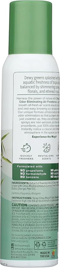 Odor Eliminating Air Freshener Spray, Bamboo Rainforest, 3-Ounce, Pack of 3