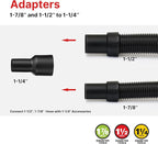 Micro Cleaning Nozzle Kit with Adapter, 1-1/4" Detailed-Cleaning Attachments for Compact Wet Dry Shop Vacuum, Storage Bag Included, 8 Pieces
