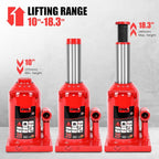 25 tons / 55115 lbs Lifting Automotive Welded Hydraulic Bottle Jack for Repair Vehicle, Pickup, Truck, w/Manual Handle, Red,TOOLS-00363