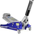 Floor Jack,Heavy Duty Hydraulic Floor Jack, Low Profile Aluminum and Steel Racing Floor Jacks w/2 Piston Quick Lift Pump, Lifting 3.5"-14" 1.5 Ton(3,000 lb) Capacity Blue