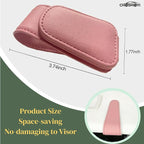 CHOSMOYI Magnetic Leather Sunglass Holder for Car, Sunglasses Clip for Car Visor, Auto Interior Accessories Universal for Different Size Eyeglasses(Pink)