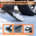 3 in 1 Silicone Snow Brush with Ice Scrapers, 39.37" Extendable Window Ice Removal with Squeegee for Windshield, 360° Pivoting Brush Head Cleaner Tool for Car, Truck, SUV