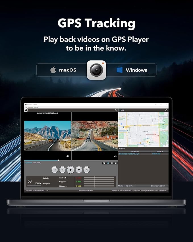 G930 10'' Rear View Mirror Camera with 5.8GHz WiFi, 4K Dash Cam Front and Rear with WDR, Touch Screen Rearview Mirror Backup Camera, Parking Monitor, Reverse Assist, Includes 64GB Card & GPS
