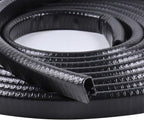 Edge Trim Black U-Channel Rubber Trim Edge with Steel 1/2" X 3/8" - Fit Gap 3/64" to1/4 Car Door Edge Sealing Strip PVC Weather Stripping with Metal, Metal Edge Protector, 45FT