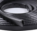 Edge Trim Black U-Channel Rubber Trim Edge with Metal 1/2" X 3/8" - Fit Gap 3/64" to1/4 Car Door Edge Sealing Strip, PVC Weather Stripping with Steel, Metal Edge Protector, 65FT