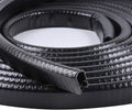 Edge Trim Black U-Channel Rubber Trim Edge with Metal 1/2" X 3/8" - Fit Gap 3/64" to1/4 Car Door Edge Sealing Strip, PVC Weather Stripping with Steel, Metal Edge Protector, 120FT
