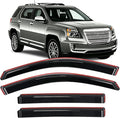 in-Channel Rain Guards for GMC Terrain 2010-2017, Window Visor Window Deflectors for Rain Protection & Ventilation, Smoke Tinted, 4PCS