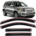 in-Channel Rain Guards for GMC Terrain 2010-2017, Window Visor Window Deflectors for Rain Protection & Ventilation, Smoke Tinted, 4PCS