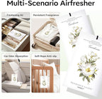 Scented Sachet House Air Freshener - 12 Pack Long Lasting Gardenia Fragrance Deodorizer for Home Closet Drawer Car