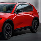 Rain Guards for Mazda CX5 2017 2018 2019 2020 2021 2022 2023 2024 2025, Tape-On Window Visors Outside Mount Vent Visors Window Deflectors Smoke Tint, 4PCS