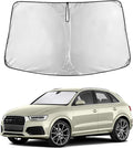 Windshield Sunshade Compatible for Audi Q3 2013-2016 2017 2018, Sun Visor for Front Windshield & Window Sun Shade Cover, UV Heat Blocker & Protector, Car Accessories
