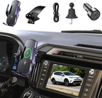 Car Phone Mount for Toyota RAV4 2013-2018 | 15W Wireless Fast Charging, Auto-Clamping Center Console, One-Hand Operation, 360° Adjustable, Without Blocking Airflow