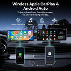 OTTOCAST ScreenFlow 11.4" Wireless Apple CarPlay & Android Auto Screen | Pre-installed Netflix/YouTube, HD Split-Screen, 1080P Backup Camera, Dual WiFi & Bluetooth | Universal for Car/SUV/Truck