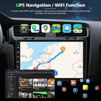 Double Din Car Stereo Radio for Chrysler 300 300C 2007-2010 Support Carplay&Android Auto,7 inch HD Touchscreen Double Din Radio with Bluetooth, Car Audio Receivers, Camera, MirrorLink, FM Radio