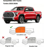 Window Rain Guards Compatible with Toyota Tundra 2022-2026 CrewMax, in-Channel Extra Durable Window Deflectors Vent Visors, Truck Accessories Dark Smoke 4 Pcs