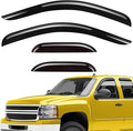 Extra Durable Window Deflectors Tape-On Window Visors Rain Guards Fit for Chevrolet (Chevy) Silverado 1500 2007-2013 Extended Cab,Sun Visors,Wind Vent for Shades, Exterior Car Accessories- 4pcs.AG0014