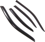 WD2-694 Dark Smoke 4 Pcs Set Window Visor (Outside Mount) Deflector Rain Guard Compatible with 1999-2002 Infiniti G20