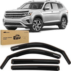 in-Channel Vent Window Visors for Volkswagen (VW) Atlas 2018–2025, Not for Atlas Cross Sport, Original Rain Guards, Window Deflectors, 4PCS