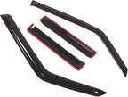 Outside Mount Window Vent Visors Rain Guards Compatible with Mitsubishi Montero 1992-2000 | Side Window Wind Deflectors Rain Shields | Black Tinted, 4 Pcs Set, BGWV-326