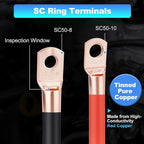 1/0 Gauge Wire 1/0 Battery Cable (20FT Red+20FT Black), Copper Clad Aluminum CCA Amp Wiring Kit with 250A ANL Fuse Holder, Lugs Terminal Connector & Heat Shrink Tube for Car Audio Speaker, Marine