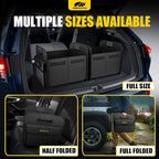 Car Trunk Organizer - Split Design Collapsible Small Trunk Organizer with Reinforced Handles for Groceries, Car Storage Organizers for SUV Auto Truck Van with Non Slip Bottom (Black, 2Pack)