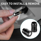 Tire Valve Stem Caps, Compatible with Mercedes Benz Series Stem Cap Universal Car Air Cover Car Accessories for Cars, SUV, Truck, Motorcycles 4pcs （Black）
