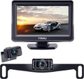 Backup Camera System with License Plate Backup Reverse Camera, Easy Installation, Plug & Play, DIY Guide Lines, 150° Wide Angle, Night Vision, IP69K Waterproof, Optional Dual Bracket K4302