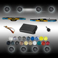 New Features Forward and Reverse Parking sensors, Option to Measure Distance in inches, bidirectional Display Option, and Customizable Digital Direction（Black）