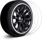 Automotive Alloy Wheel Rim Protector - Covering The Entire Rim of The Wheel hub - Strips for Curb Rash Prevention - Set of 4 Rim Protector Easy to Install(19'',White)