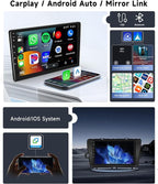 [8 CORE 4G+64G] Car Radio for Toyota Prius 2010-2015 Not Fit J-B-L with Wireless Carplay/Android Auto, 9 Inch Android 13 IPS Touch Screen Car Stereo, Bluetooth, GPS, WiFi, SWC, DSP + Backup Camera