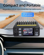 KSUN Mobile Transceiver Radio for Vehicle Truck with Cigarette Lighter Plug Dual Band VHF/UHF Mini Car Radio Long Range CB Two Way Radio for Driver Off Road,UV5200D