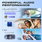 Single Din Car Stereo with 9 Inch IPS Touch Screen, Wireless CarPlay & Android Auto, Bluetooth, FM/AM/RDS Radio, Online Video, Mirror Link,EQ,SWC,USB,Backup Camera & RGB Button Lights