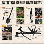 Survival Kit, 250Pcs Survival Gear First Aid Kit with Molle System Compatible Bag and Emergency Tent, Emergency Kit for Earthquake, Outdoor Adventure, Hiking, Hunting, Gifts for Men Women