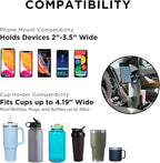 Limitless CupCargo Cup Holder Expander and Phone Mount with Adjustable Base and Flexible Neck