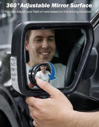 Blind Spot Mirror 2 Pack HD Frame Convex Glass for Wide Angle View and Safer Lane Changing Compatible with Cars SUVs Trucks RVs Easy Stick On & Long Lasting Durability