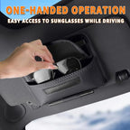 Car Visor Organizer – Sun Visor Storage Pouch Holder for Vehicle Truck SUV, PU Leather Auto Interior Accessories for Registration Document, Gas Card & Sunglasses, Universal Fit (Black)
