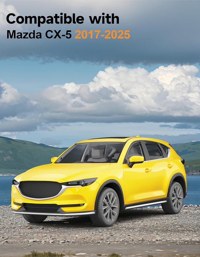 in-Channel Window Rain Guards Fit for Mazda CX5 2017-2025 Rain Guard Extra Durable CX-5 Side Window Deflectors Visors Low Profile Vent Visors CX 5Vent Shades Car Accessories-4 pcs