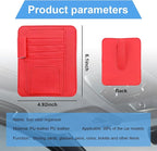 Car Sun Visor Organizer, Small Auto Visor Organizer and Storage, Registration and Document Holder, Vehicle Accessories for Sunglasses, Document, Card, Pen, Driver License (Red)