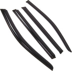 WD2-849B Dark Smoke 4 Pcs Set Window Visor (Outside Mount) Deflector Rain Guard Compatible with 2017-2018 Toyota Highlander