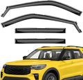 Extra Durable Window Deflectors in-Channel Window Visors Rain Guards Fit for Ford Explorer 2020-2026, Sun Visors, Wind Vent for Shades, Exterior Car Accessories - 4 pcs. AG0902