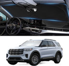 Sunshade for Explorer Windshield Sun Shade for Ford Explorer 2020-2026 Accessories Foldable Front Window Shield Cover Sun Visor Protector Block UV Rays