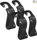Sparkling Car Seat Hooks, 4 Pack, Black Purse Holder for Car Headrest, Chic Automotive Accessories for Women Essentials Handbag Clothes Coats Grocery Bags