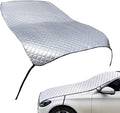 Car Windshield Snow Cover, Scratch-resistant Thickened Hood Protector, Multi-functional Snowproof & Heat Block Sunshade, Universal for Most SUVs, Sedans, Off-roads (Silver)