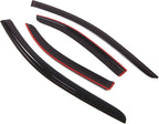 Outside Mount Window Vent Visors Rain Guards Compatible with Acura TSX 2004-2008 | Side Window Wind Deflectors Rain Shields | Smoke Tinted, 4 Pcs Set, DGWV-006