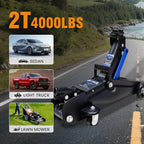 ANTPOWER 2 Ton Floor Jack,with Wheels for Secure Lifting,Fast Lift Floor Jack, Quick Lift Pump for Sport Utility Vehicle,Providing Stable Support for Various Cars (2.0T)