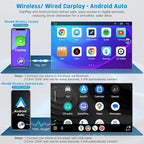 5G WiFi Upgrade Android 15 Car Radio for Honda Civic 2016 2017 2018 2019 2020 2021, 7 Inch IPS Touch Screen with Wireless CarPlay Android Auto, GPS/Bluetooth/FM/SWC/Type C/Backup Camera, 4+64G