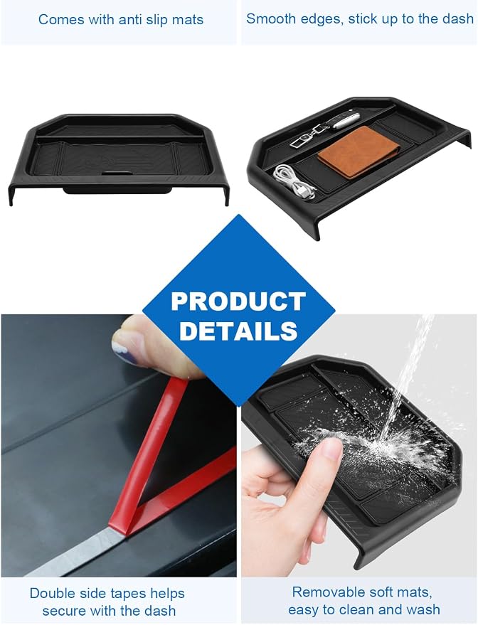 for 2026 Ford Maverick Dashboard Storage Tray - Behind Screen Organizer Box 13.2-Inch Screen Dash Tray for 2025 2026 Ford Maverick Truck Accessories